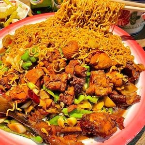 Instant Noodles with Fried Chicken