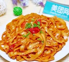 Ham Stir-Fried Knife-Cut Noodles