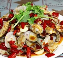Stir-fried Clams with Ginger and Green Onion