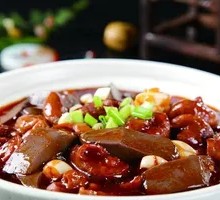 Braised Duck Blood with Garlic