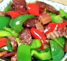 Stir-Fried腊肉 with Green Chili