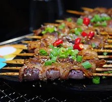 Grilled Wangjing Pork Kidney Skewers
