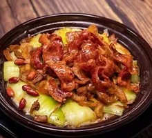 Lap cheong and char siu rice pot