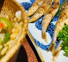 Salt-roasted Pacific saury