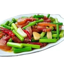 Preserved Pork with Garlic Shoots Rice