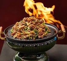 Grilled Meat on Iron Skillet