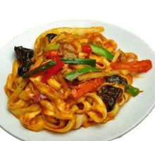 Pan-Fried Meat Noodles