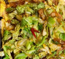 Sizzling Cabbage with Crystal Noodles