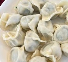 Bok choy, mushroom, and egg dumplings