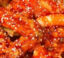 Trendy Sweet Spicy Rice Cake with Boneless Fried Chicken