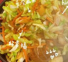 Sizzling Glass Noodles with Cabbage
