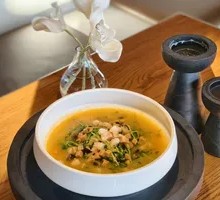 Winter Clear Soup with Pea Shoots