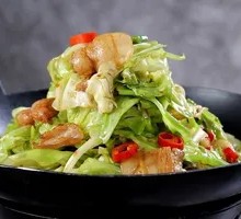 Stir-fried Cabbage with Beef Heart
