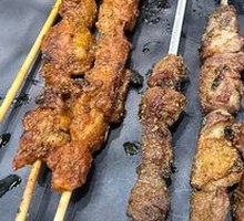 Lamb Skewers on Iron Rods