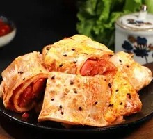 Pan-Fried Pancake with Cold Noodles