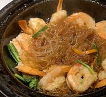 Steamed Garlic Shrimp with Rice Noodles