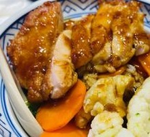 Teriyaki Chicken Rice with Mashed Potatoes