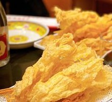 Fried Tofu Skin with Greens, Large Portion