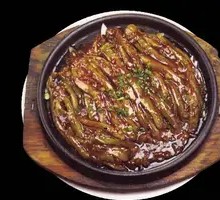 Sizzling minced pork with eggplant