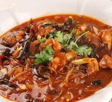 Chicken Stewed with Mushrooms and Vermicelli