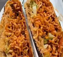Cheese and Turkey Pancake with Meat Floss