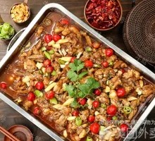 Sichuan-style spicy frog with pickled ginger and chili