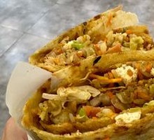 Cabbage Pancake with Sausage