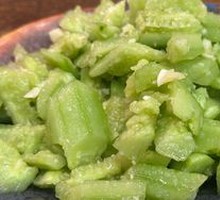 Peeled and Crushed Cucumber