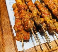 Skewered Lamb on Steel Rod