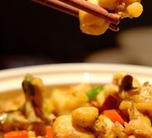 Bamboo Shoot and Frog in Basil Sauce