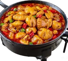 Stewed Pig Intestines in Iron Pot