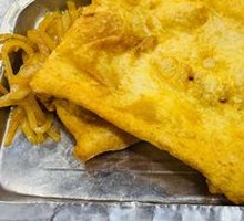 Baked flatbread with sweet oil cake