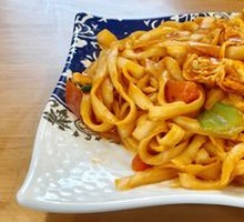 Tomato and Egg Stir-fried with Knife-cut Noodles