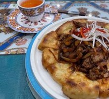 Stir-fried Lamb with Naan