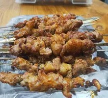 Lamb Skewers on Iron Rods