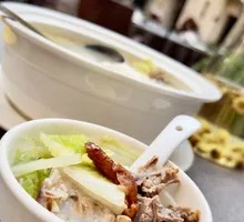 Duck Frame, Chinese Cabbage, and Tofu Soup