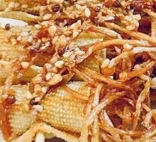 Crispy Tofu Skin with Enoki Mushrooms