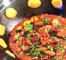 Chicken Pot Stew in Iron Pot