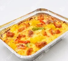 芝士汁焗鸡皇饭