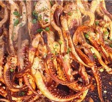 Grilled Squid on Iron Plate