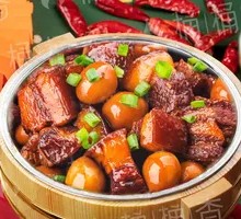 Signature Braised Pork Belly with Quail Eggs