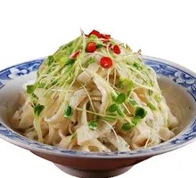 Stir-Fried Beef Tendon Noodles with Sesame Paste
