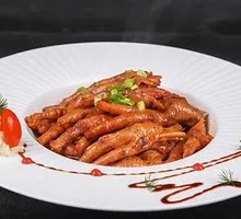 Braised Chicken Feet with Tiger Skin