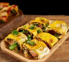Egg Grilled Sausage with Cold Noodles