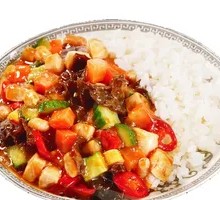 Sauce-Braised Chicken Rice Bowl