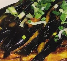 Grilled Eggplant on Iron Plate