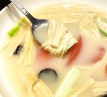 Bamboo Shoots with Fresh Tofu Skin Soup