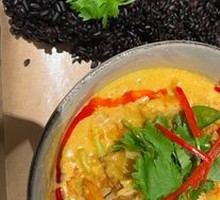 Thai Yellow Curry Sea Bass with Shrimp Rice