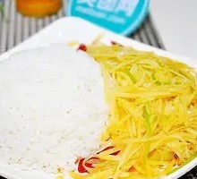 Spicy Pepper and Potato Rice Bowl