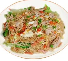 Barbecued Pork Fried Rice Noodles